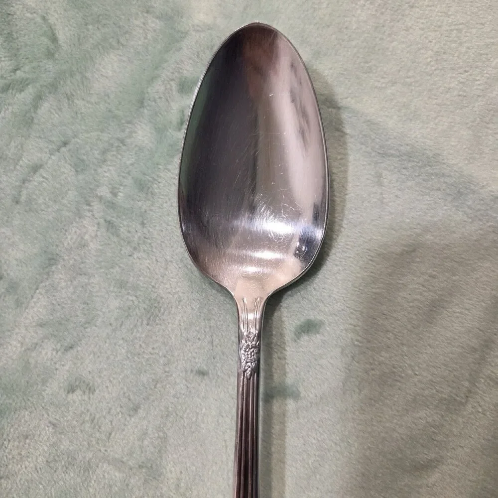 Vintage Wm Rogers Extra Plate Serving Spoon & Serving Fork Triumph Pattern 1941